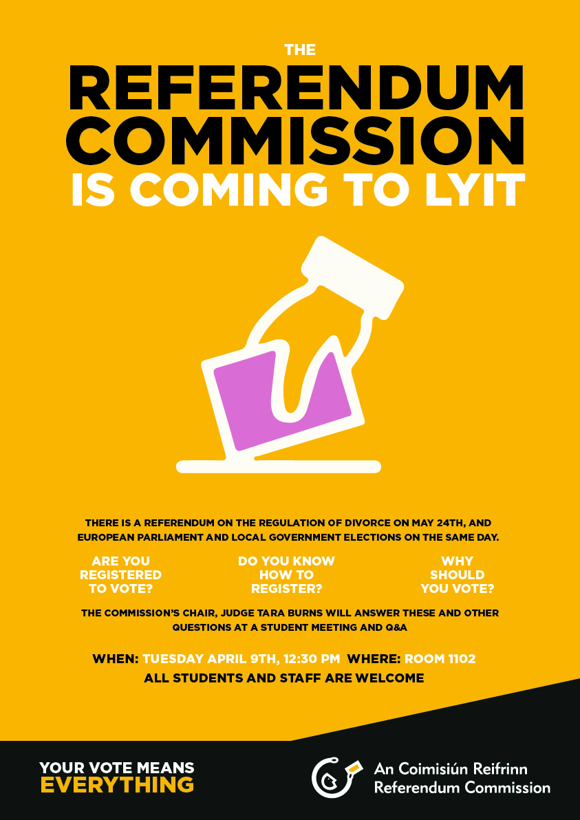 A poster advertising an information session